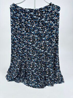 Made In Heaven Abstract Skirt Size M Blue Black White Stretch